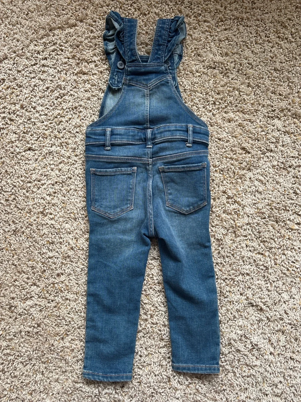 Baby GAP Denim Overalls Ruffle Straps 2T